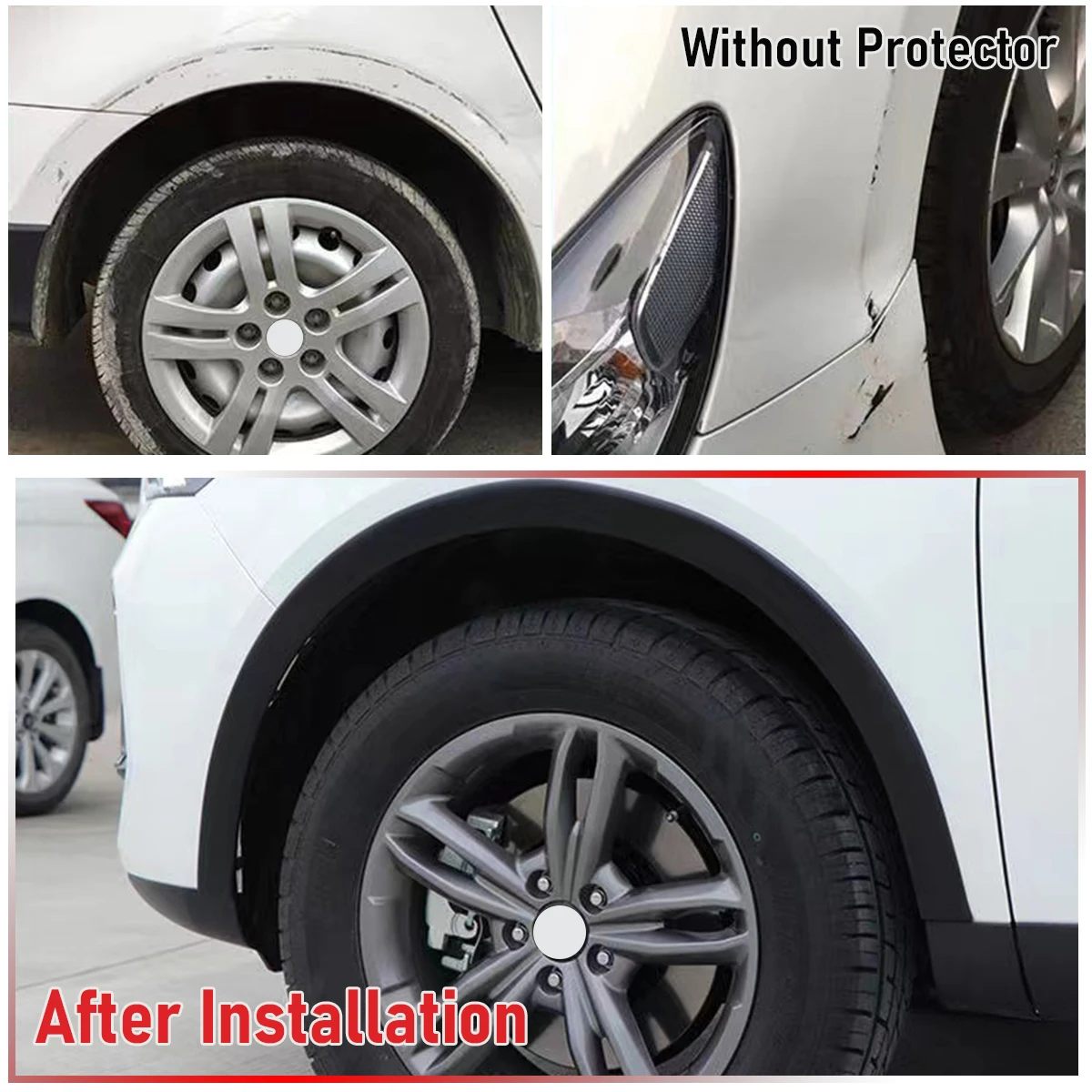 Protector arco rueda universal goma expansor alerón tuning - imagen 2