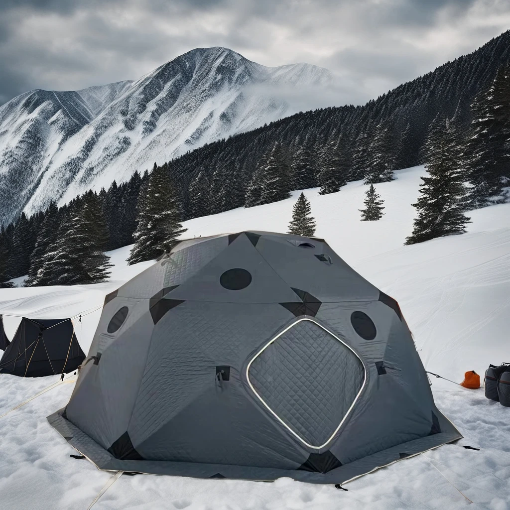 Venta al por mayor, tienda aislada para pesca en hielo, tienda de campaña para pesca en nieve a prueba de viento, refugio para Sauna para actividades al aire libre - imagen 4