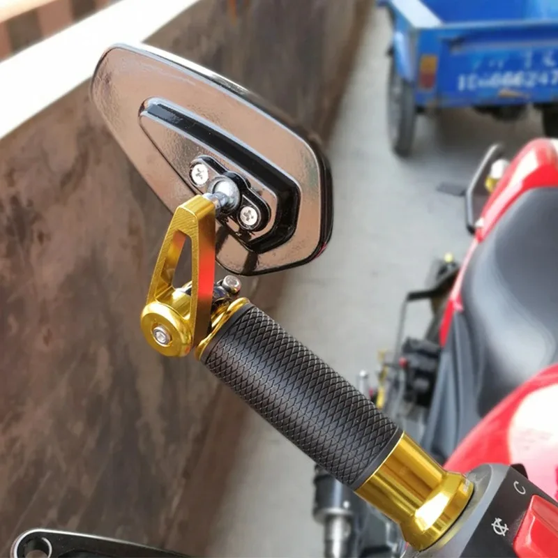 Espejos retrovisores universales aluminio para manillar moto 7/8 - imagen 3