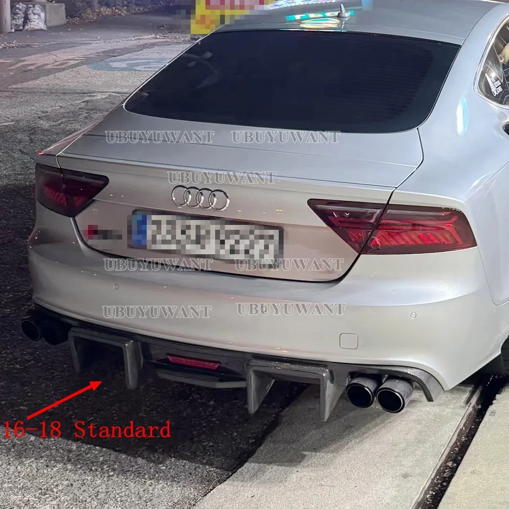 Difusor trasero fibra de carbono Audi A7 2016-2018 – Alerón labios - imagen 3