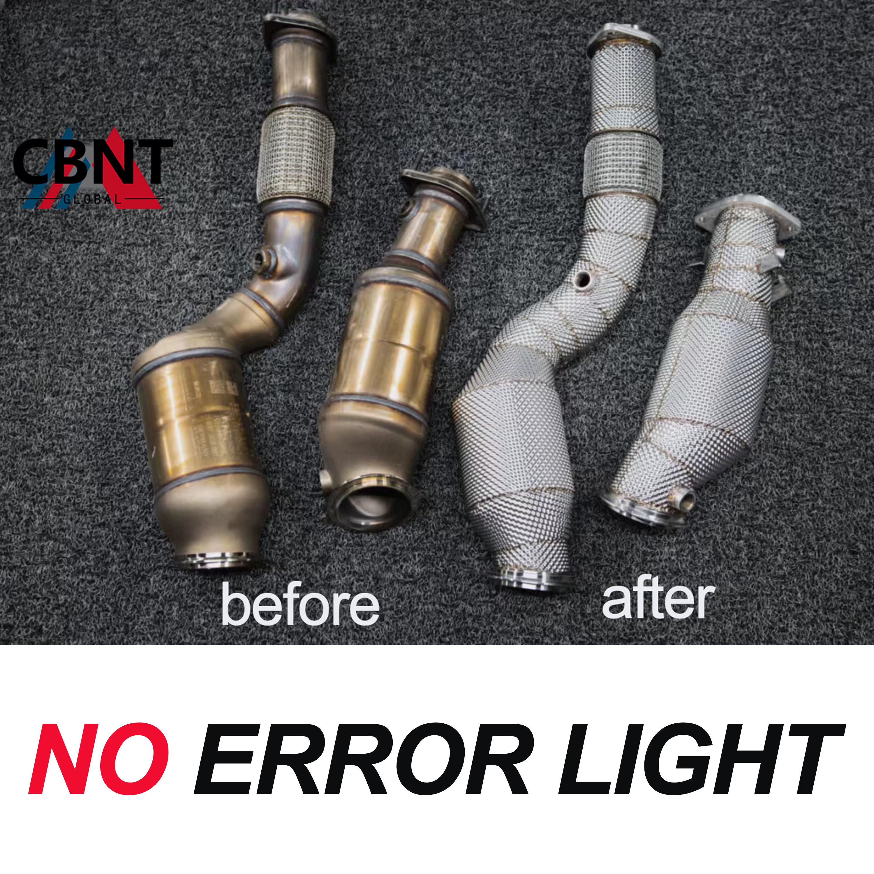 Bajante catalizada CBNT sin luz de avería para BMW M3, M4 y M2 S58 3.0T