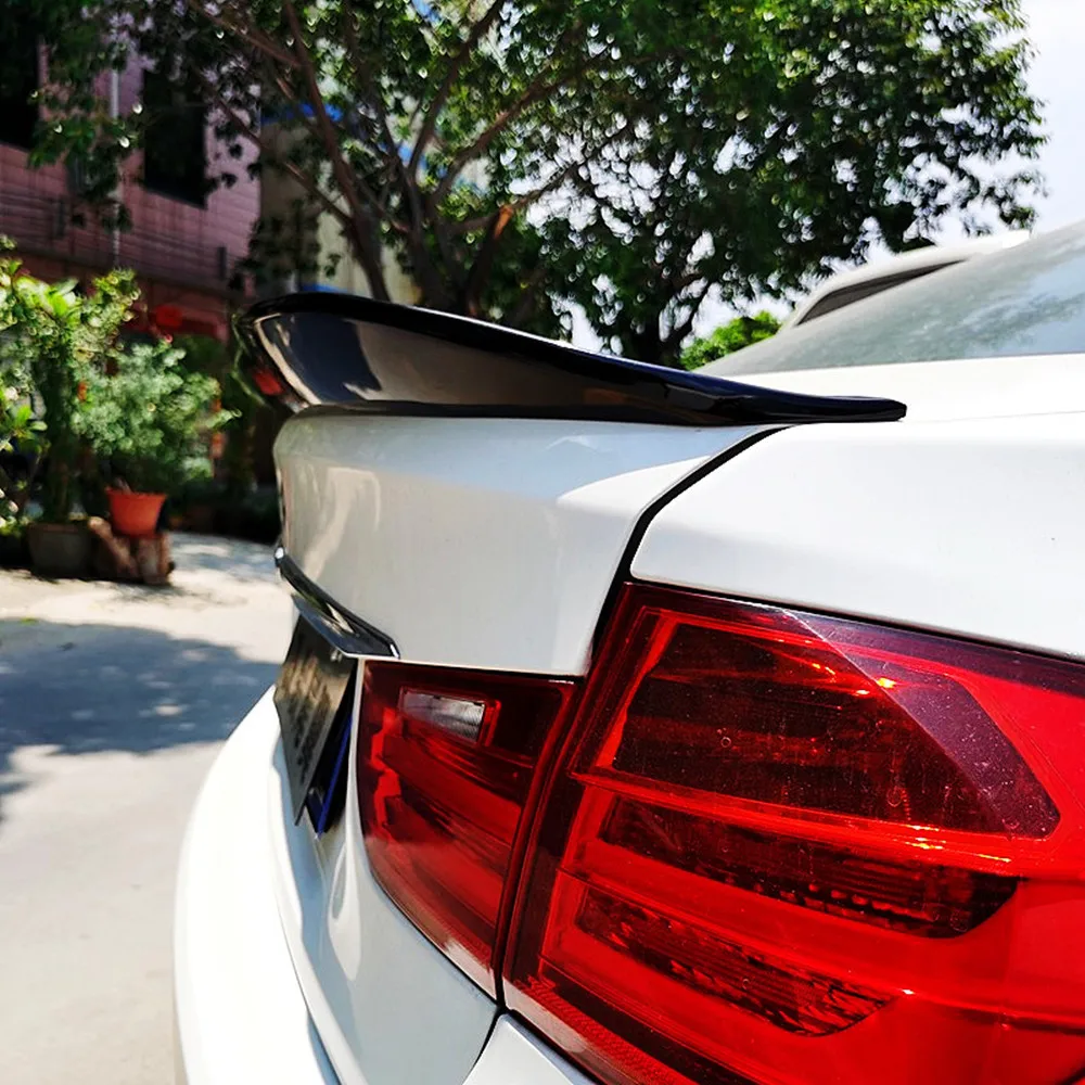 Para BMW Serie 3 F30 F35 M4 320i 325i 330i 2013-2019 PSM estilo tapa del maletero trasero alerón de carbono negro alas accesorios de coche piezas - imagen 4