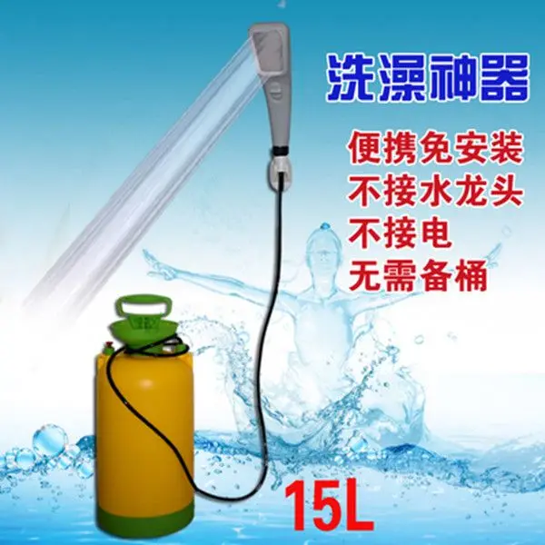 Ducha portátil para camping y ducha de coche con cubo - imagen 5