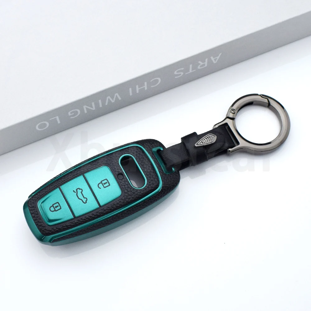 Funda llave Audi A6 A7 Q7 Q8 – Cuero negro premium - imagen 4