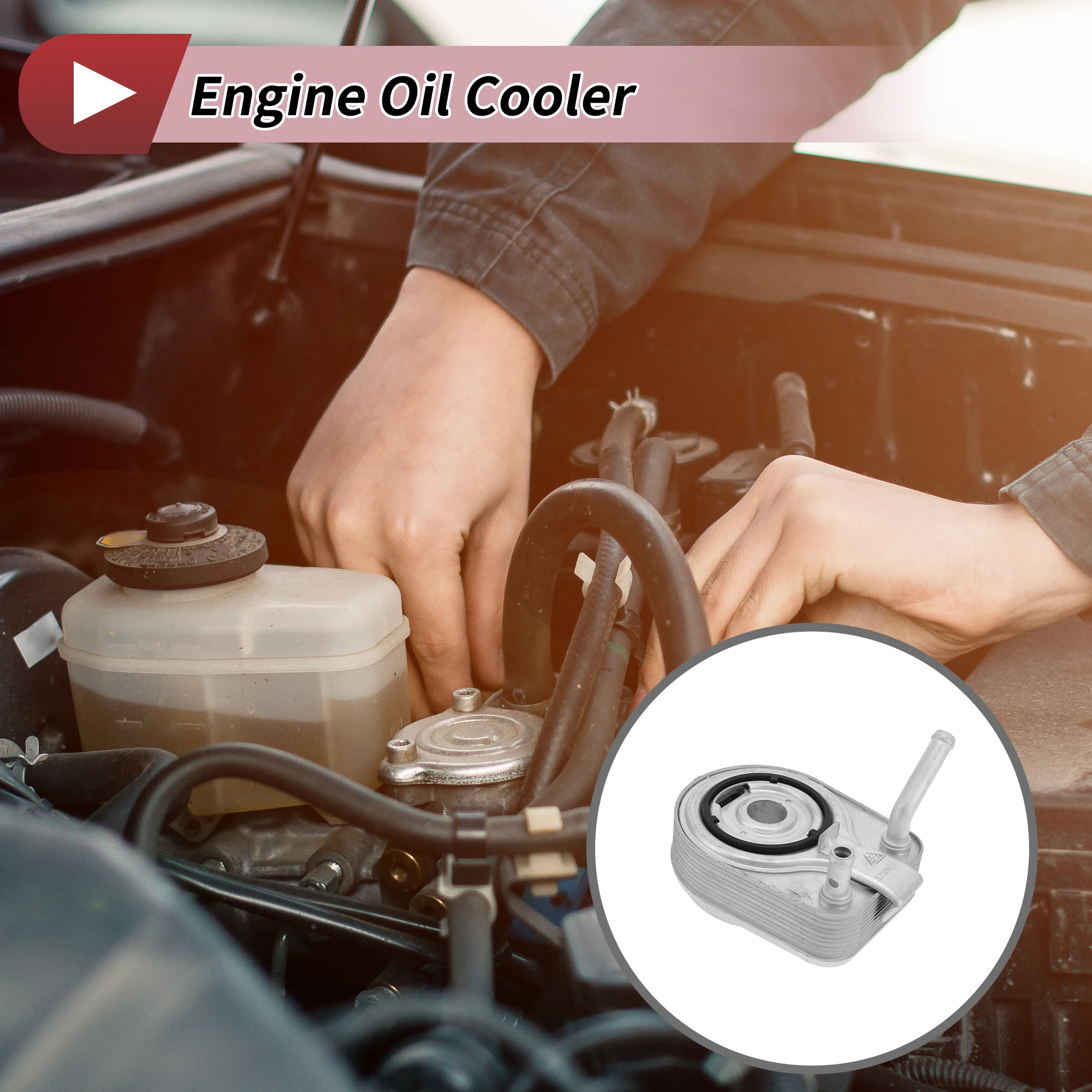 UXCELL Enfriador de aceite de motor para Hyundai Elantra 2021-2023 No.2641003HA0/26410-03HA0 1 pieza