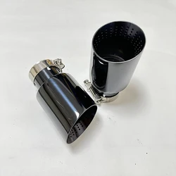 Terminal de escape AK negra de acero inoxidable para silenciador