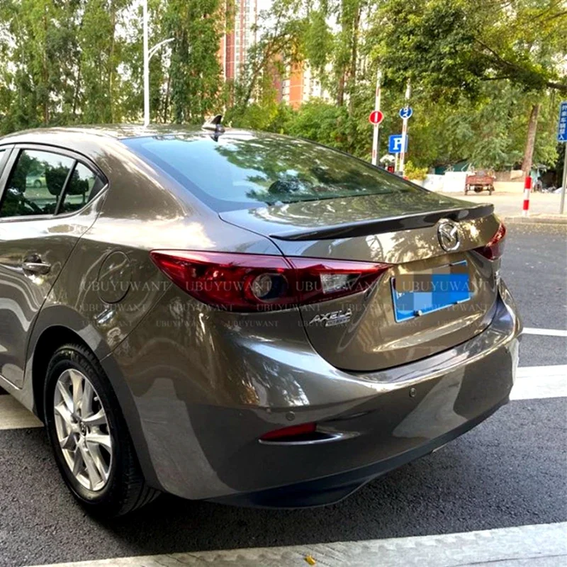 Alerón trasero de plástico ABS para maletero, accesorios para coche aptos para Mazda 3 Axela Sedan 4 puertas 2014 2015 2016 2017 - imagen 3