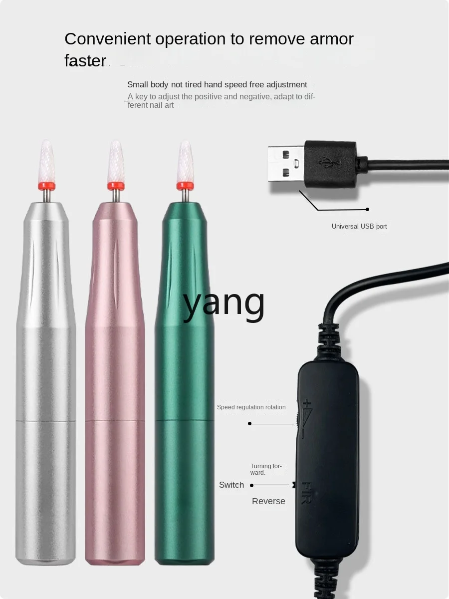 Detalle del cabezal intercambiable y luz LED