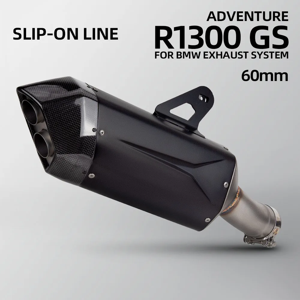 Escape BMW R 1300 GS 2024-2025 con tubo medio y fibra de carbono