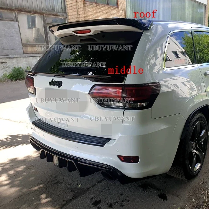 Para Jeep Grand Cherokee 13-20 alerón trasero para maletero labio de ala ABS de alta calidad brillo negro carbono aspecto cuerpo Kit cubierta - imagen 5