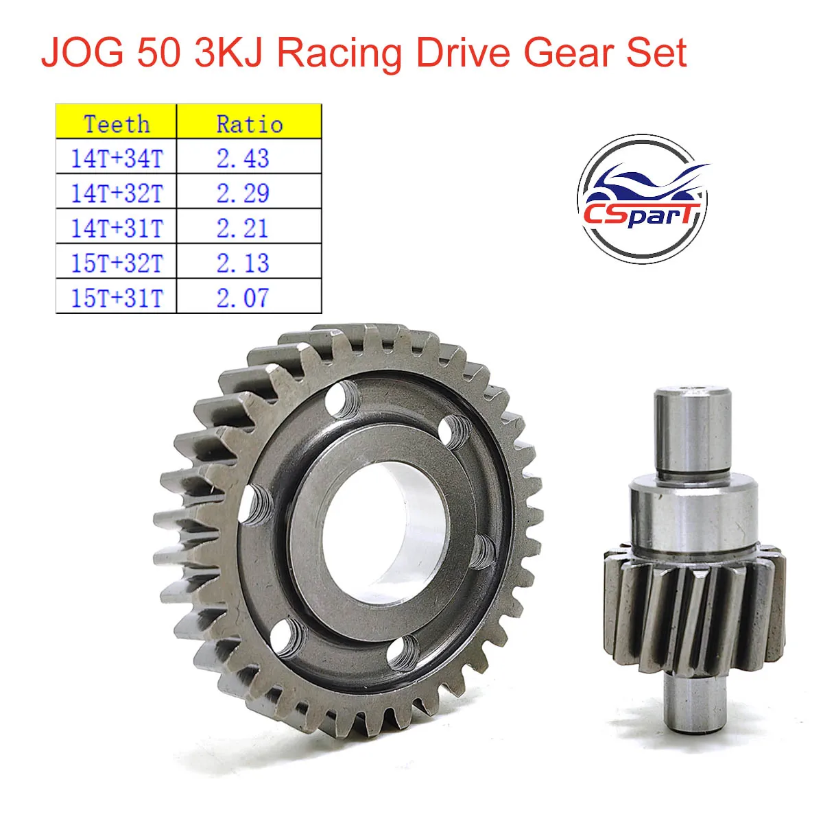 Kit engranajes transmisión final racing – Yamaha Jog 50 3KJ 1E40QMB