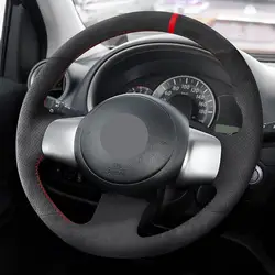 Funda volante gamuza trenzada a mano para Nissan Versa, Sunny y March