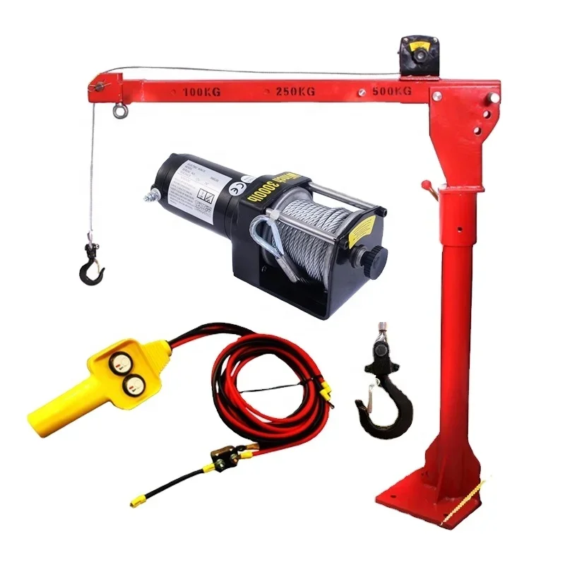 Grúa hidráulica plegable 12V/24V para camión de 500 a 800 kg - imagen 4