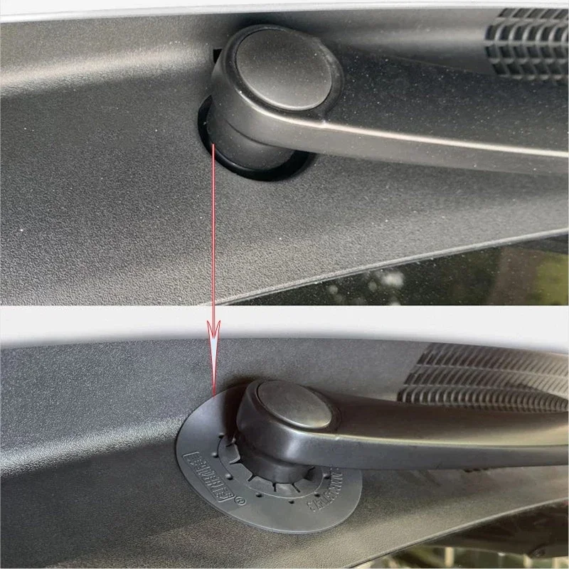 Cubiertas protectoras de orificio inferior para brazo de limpiaparabrisas de coche, funda de silicona para limpiaparabrisas de coche, Protector a prueba de polvo con orificio para limpiaparabrisas - imagen 2
