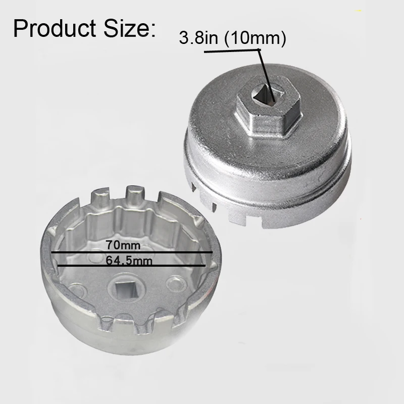 Llave para filtro de aceite Toyota Prius, Corolla y RAV4 - imagen 3