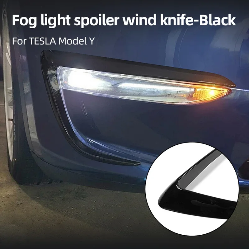 Embellecedor antiniebla delantera Tesla Model Y fibra de carbono ABS - imagen 2