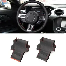 Funda de volante de cuero perforado para Ford Mustang 2015-2021