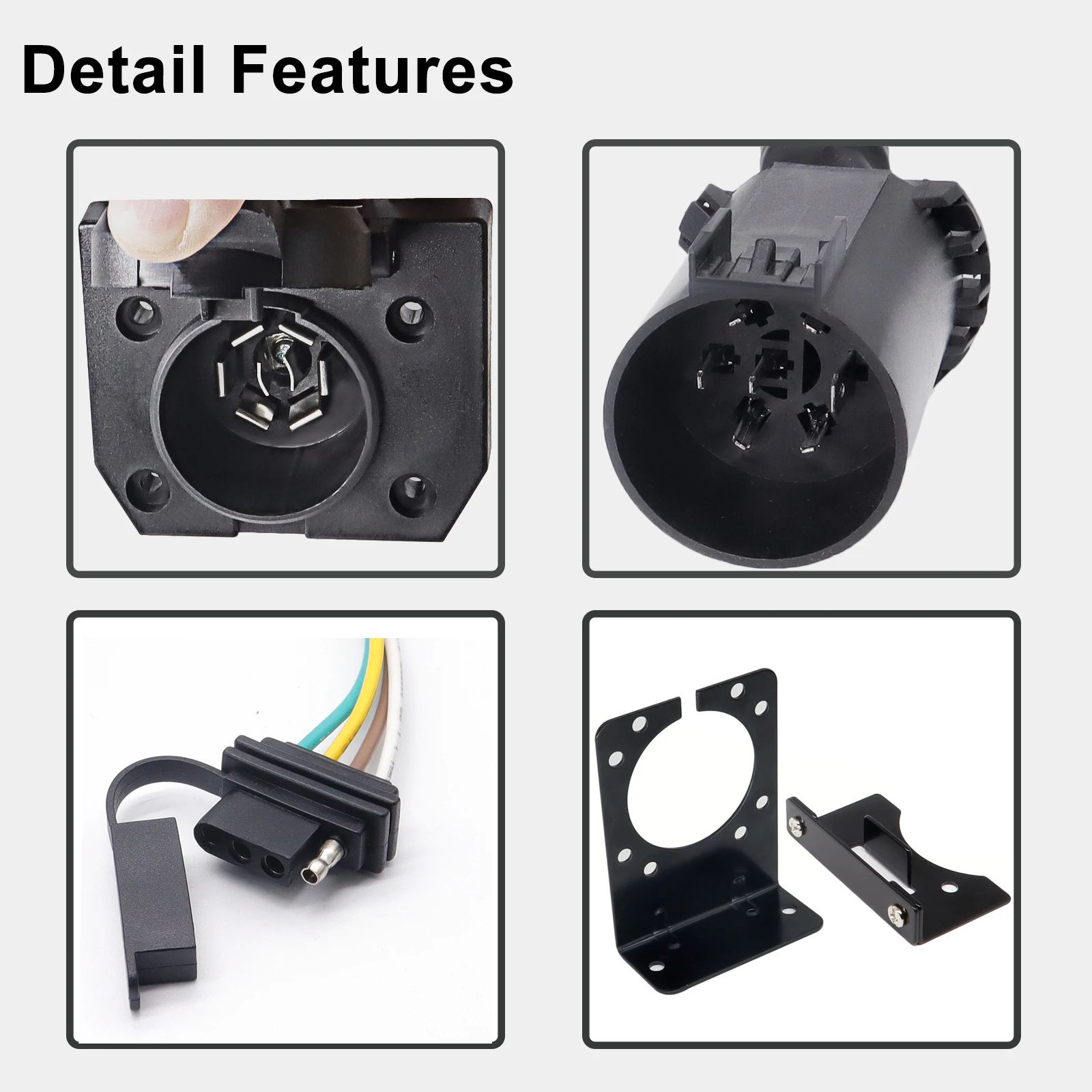 Conector de remolque 7 polos USCAR con enchufe lateral para RV - imagen 4