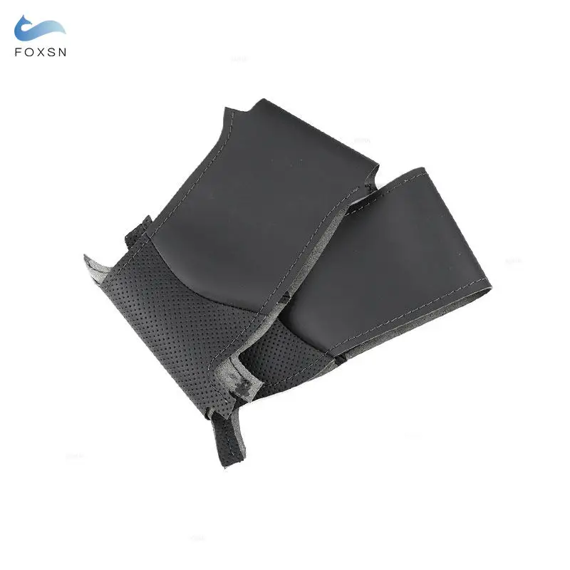 Funda volante cuero trenzado BMW negra cosida a mano E46 E39 X5 - imagen 2