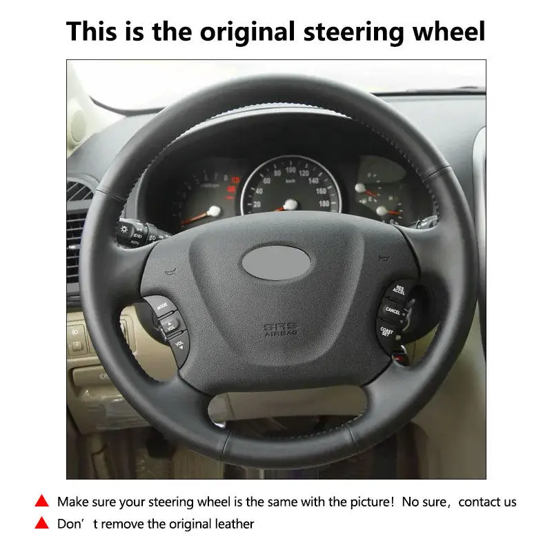 Funda de volante de cuero perforado para Kia Carnival II - imagen 5