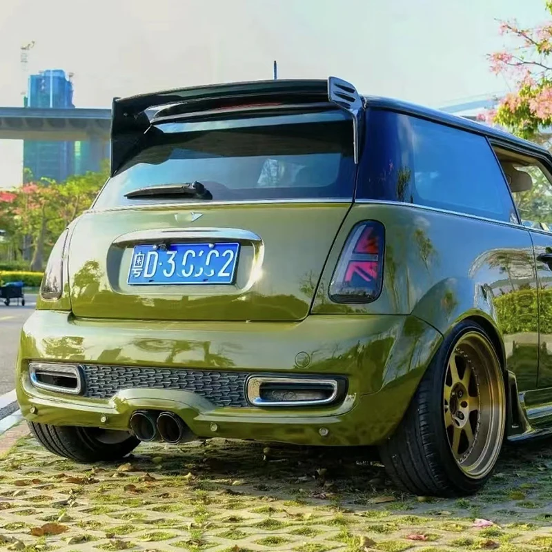 Para BMW Mini R50 R51 Cooper S techo trasero de fibra de carbono de alta calidad, alerón de tapa de compartimento de equipaje 2001 2002 2003 2004 2005 2006