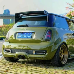 Para BMW Mini R50 R51 Cooper S techo trasero de fibra de carbono de alta calidad, alerón de tapa de compartimento de equipaje 2001 2002 2003 2004 2005 2006