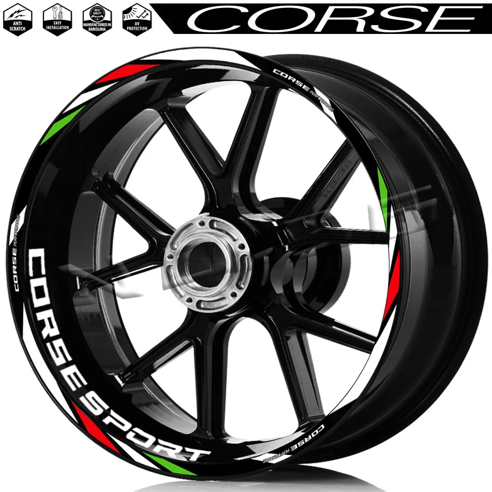 Pegatina reflectante rayas rueda moto Ducati Hypermotard 950 Diavel