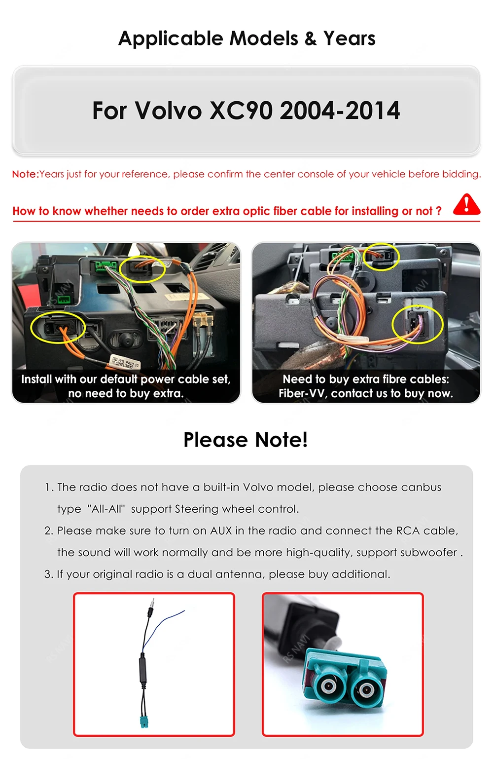 Pantalla multimedia RSNAVI para Volvo XC90