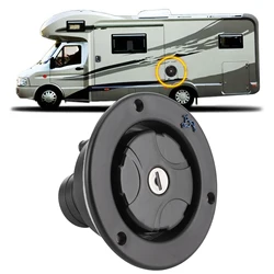 Tapa de llenado de agua dulce por gravedad, entrada bloqueable a prueba de fugas con 2 llaves para autocaravana, autocaravana