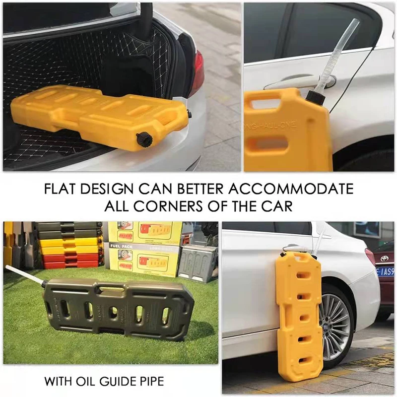 Latas de Jerry de gasolina de 20L, cerradura de montaje de tanque de combustible de gasolina para motocicleta de plástico, lata de Gas de 5 galones, contenedor de Jerrycan de gasolina - imagen 4