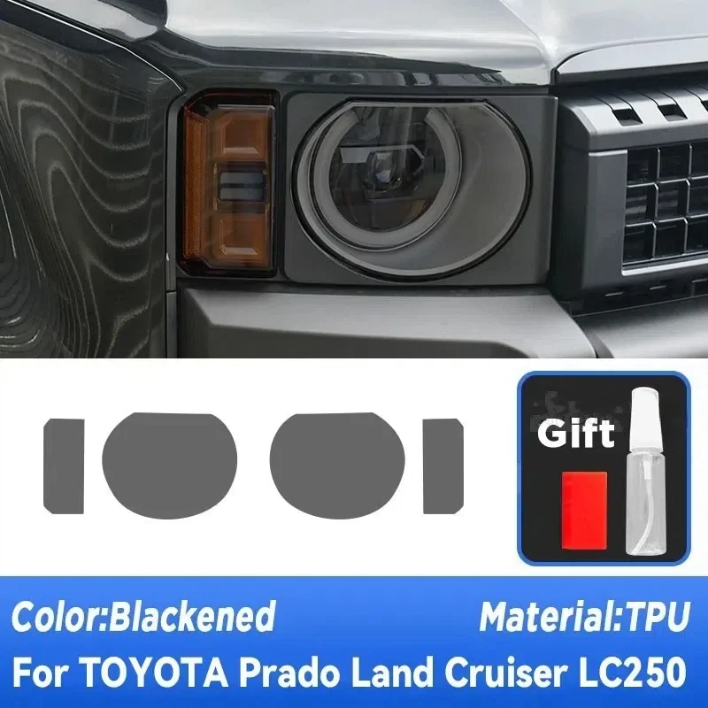 Película faros tintada TPU negro ahumado – Toyota LC250 2024