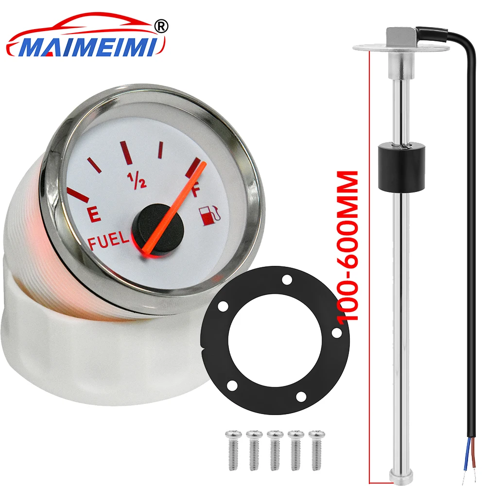 Medidor nivel combustible indicador tanque 100-550mm retroiluminación roja