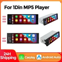 MEKEDE Autoradio 1 DIN multimedia con CarPlay y Android Auto