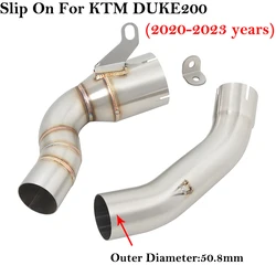 Tubo escape medio acero inoxidable 51 mm – KTM Duke 200 2020-2023