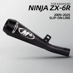 Silenciador de línea deslizante M4 de escape de motocicleta con línea de carreras DB Killer para motocicleta Kawasaki ZX-6R ZX6R 2009-2025