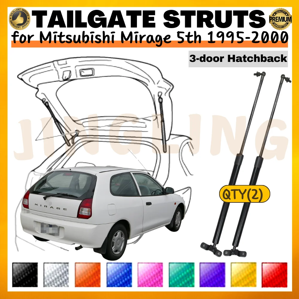 Amortiguadores de maletero Mitsubishi Mirage 5ª gen 3p hatchback