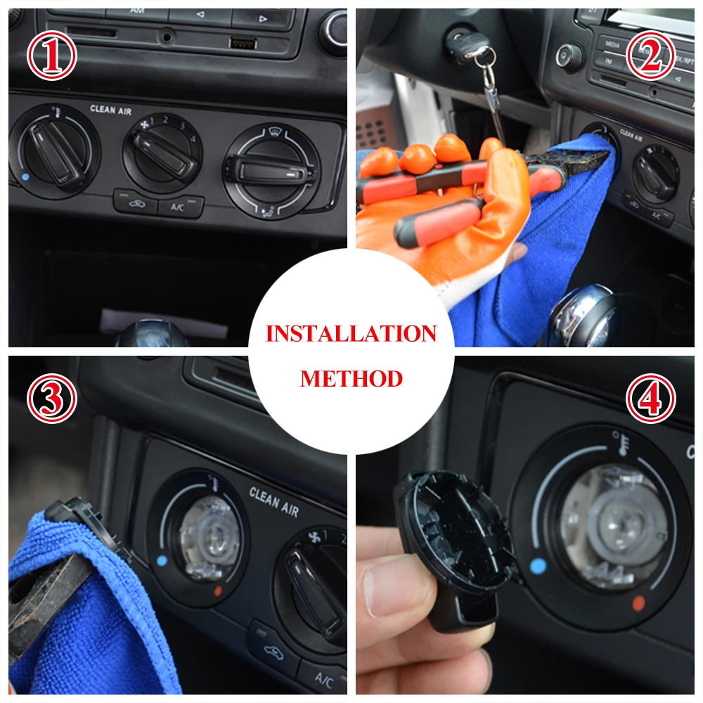 Perilla mando aire acondicionado aluminio para Geely Panda 2009-2017 - imagen 3