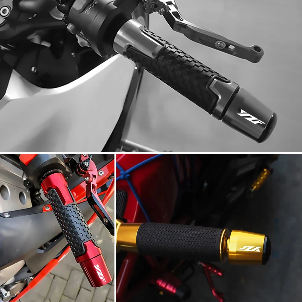 Empuñaduras de goma y aluminio CNC para motocicleta