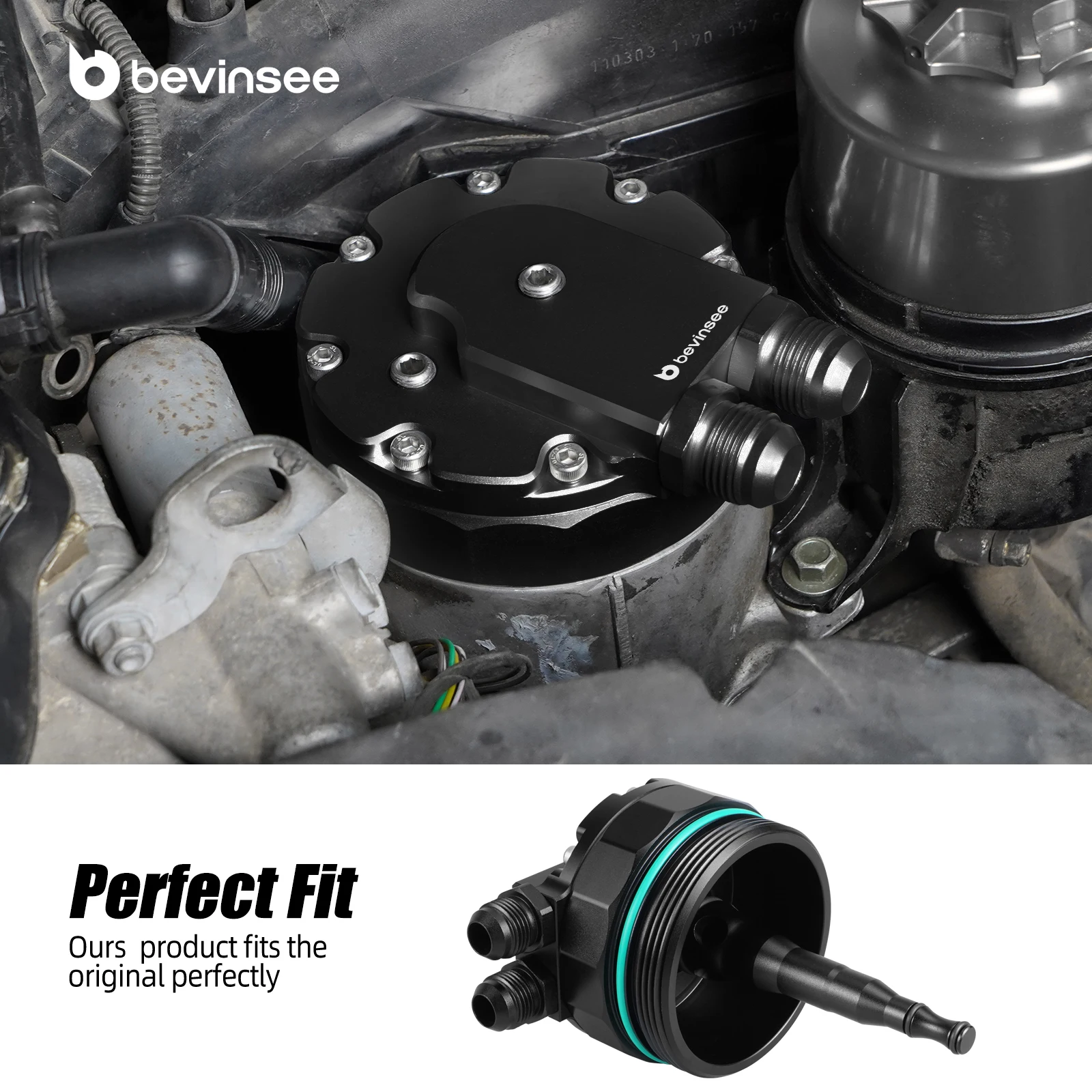 Tapa de filtro de aceite Bevinsee para BMW M52/M54 E46/E39 - imagen 5