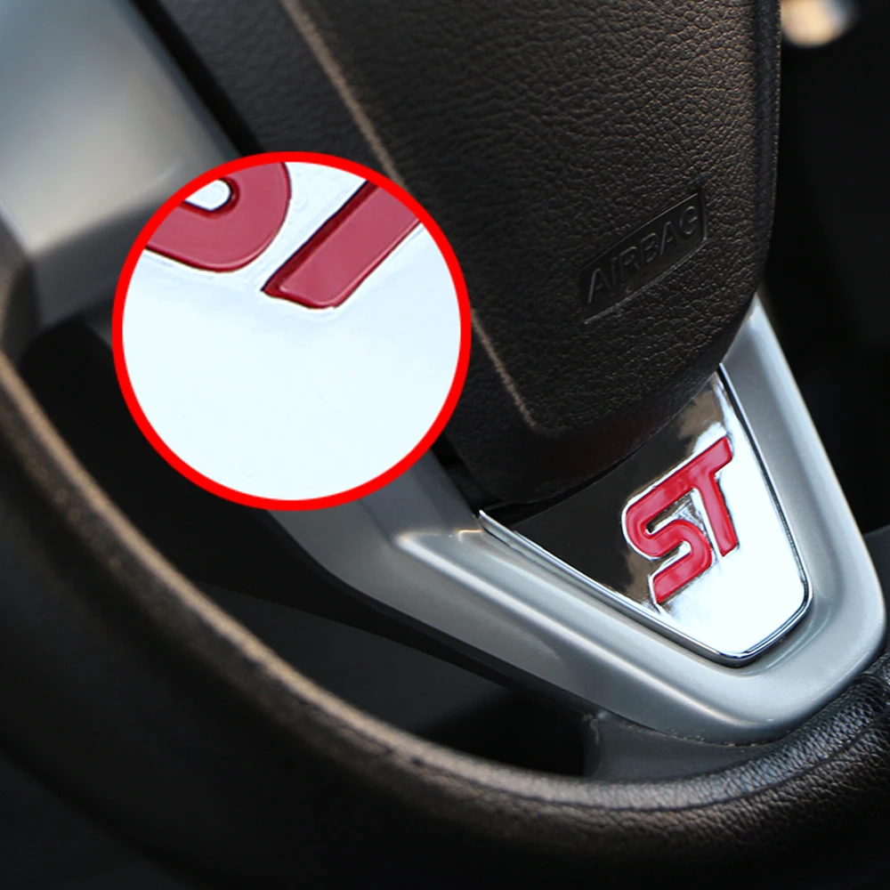 Pegatinas ST cromadas volante Ford Fiesta Ecosport 2009-2017 - imagen 2