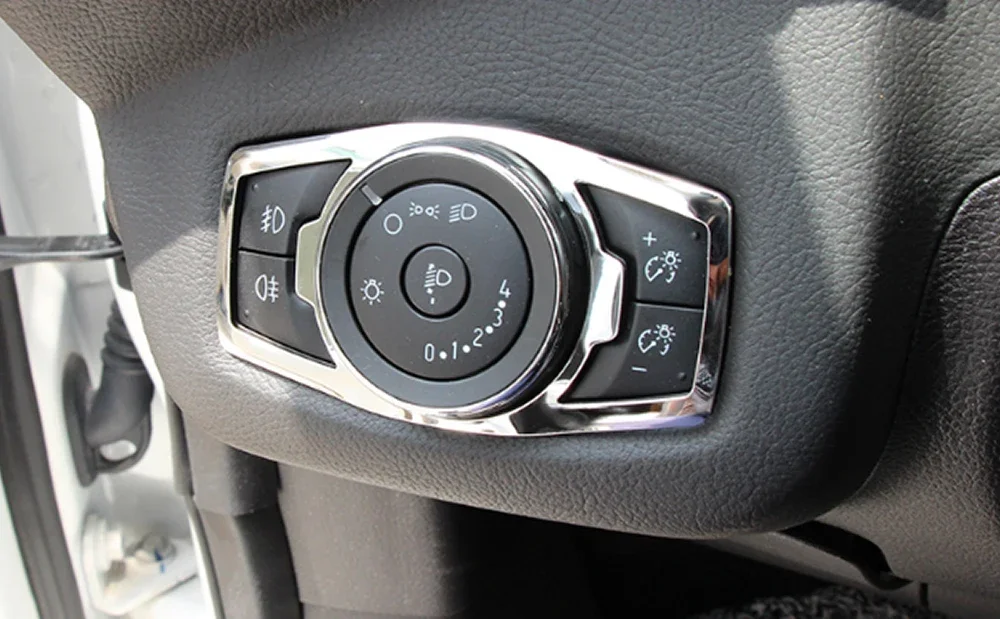 Accesorio de acero inoxidable para el interruptor de faros Ford