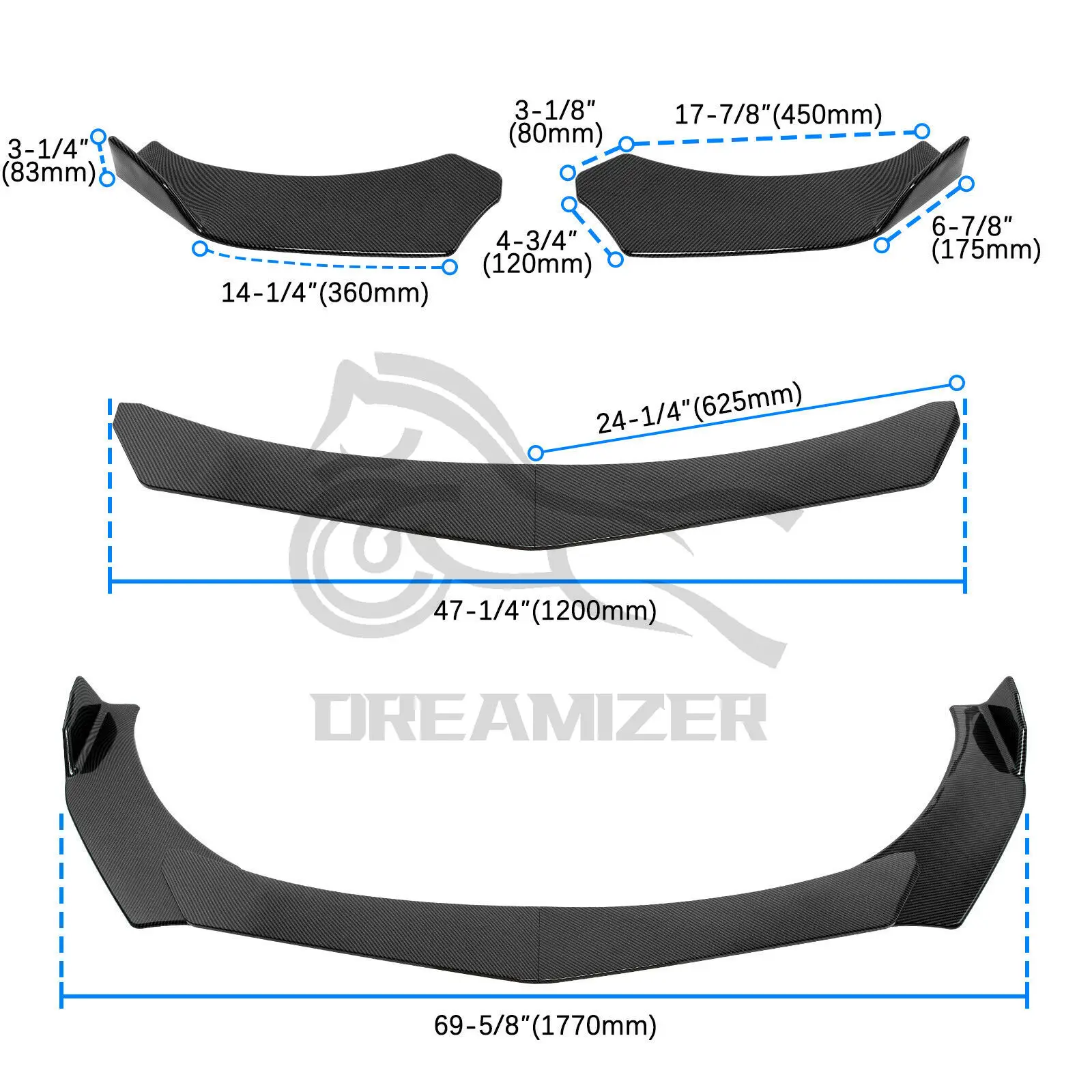 Kit de labio delantero para Cadillac CT4 y ATS