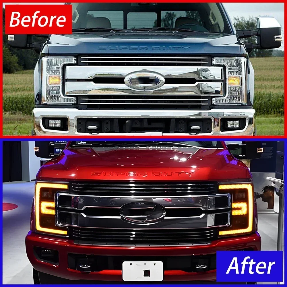 Kit faros delanteros LED proyector dinámico Ford F-250 2017-2019 - imagen 2