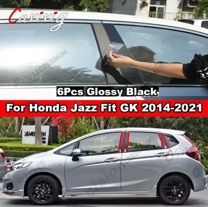 Embellecedores pilares B y C efecto carbono – Honda Jazz GK 2014-2021