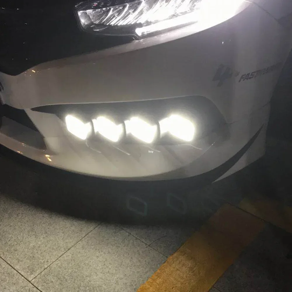 Luces LED diurnas dinámicas para paragolpes Honda Civic X 2016-2018 - imagen 3