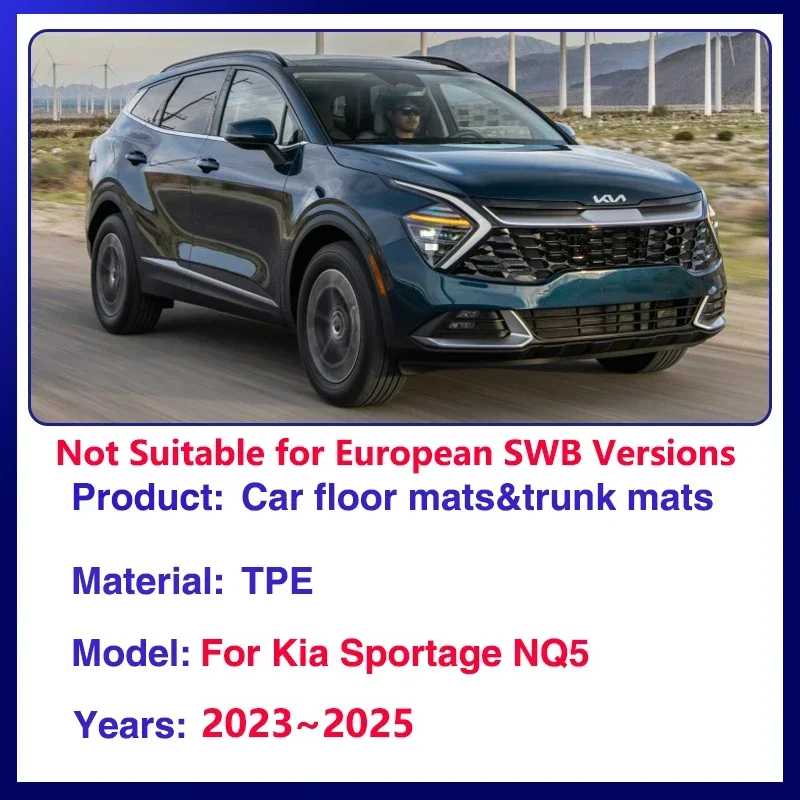 Alfombrillas traseras Kia Sportage NQ5 TPE impermeables 2023-2025 - imagen 2