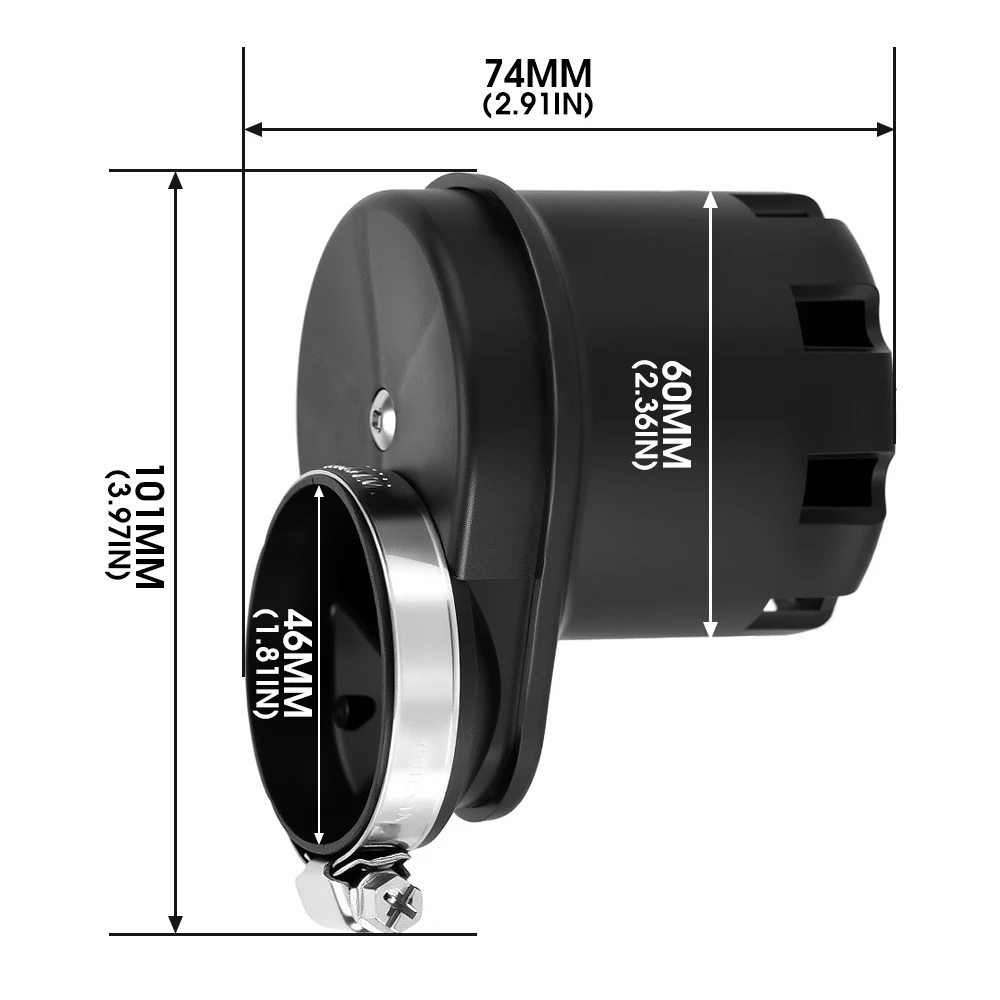 Filtro aire ZS Racing 46mm – Peugeot 103 carburador Polini CP - imagen 2