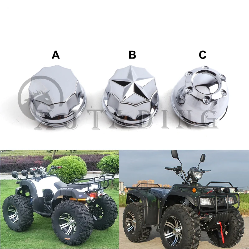 Tapas decorativas cromadas para ruedas de ATV, UTV y quad