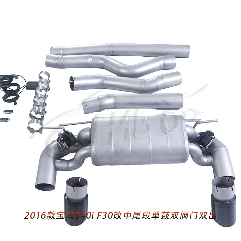Escape catback acero inoxidable 304 tubo 3'' – BMW 340i F30 B58 Turbo - imagen 3