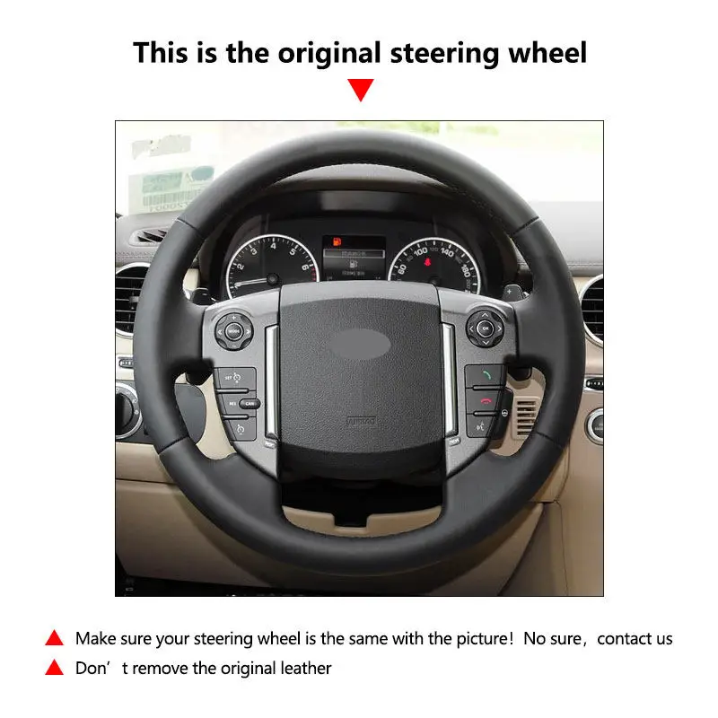 Funda de volante cuero perforado Discovery 3 LR4 Freelander 2